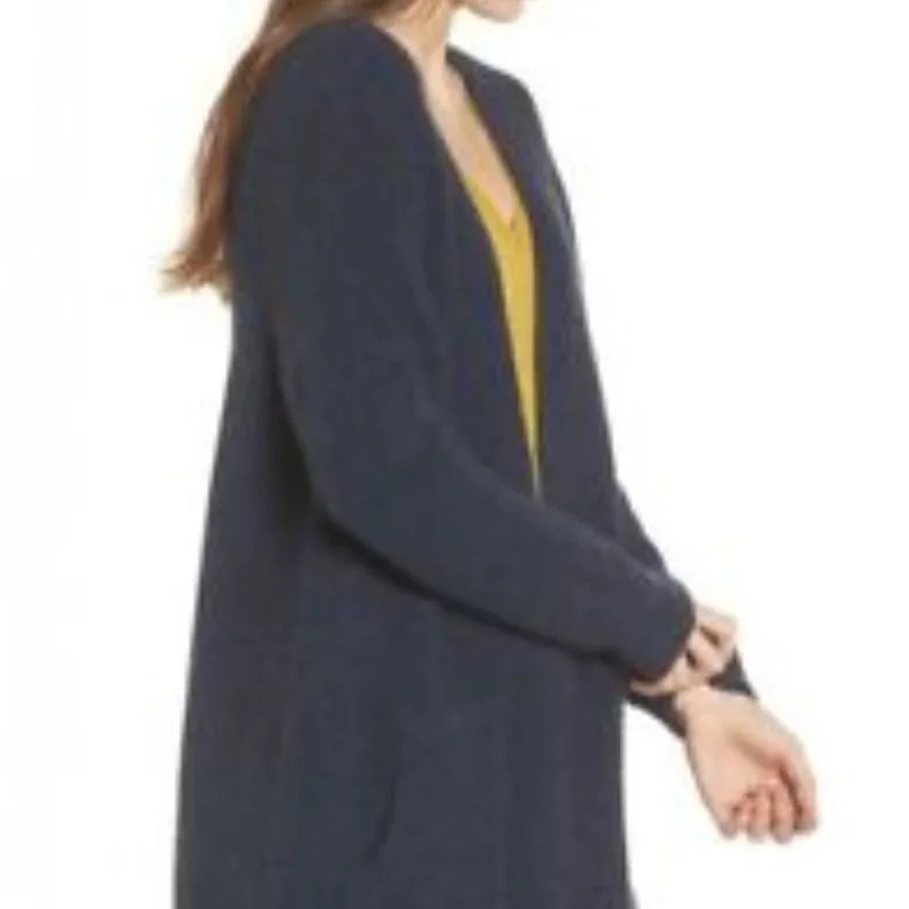 Madewell Whitley Wafflestitch Merino Wool/Alpaca Blend Long Line Cardigan -Small